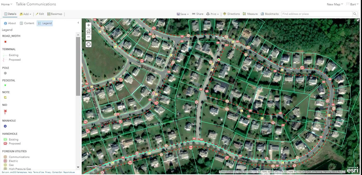 CAD GIS mapping screenshot