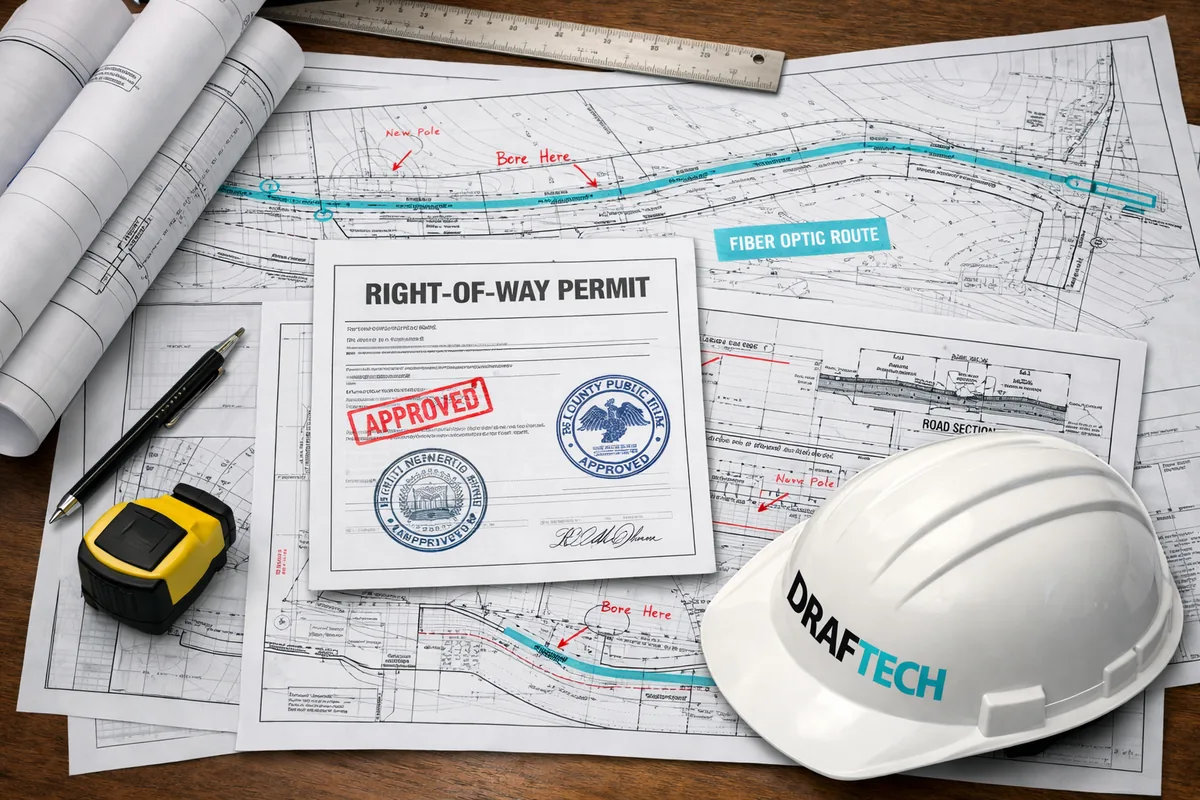 Fiber construction crew at work